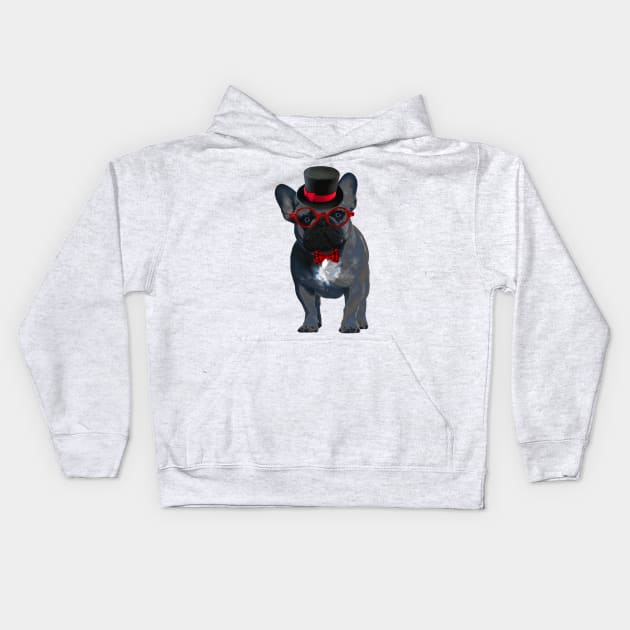 French bulldog funny Kids Hoodie by Collagedream
